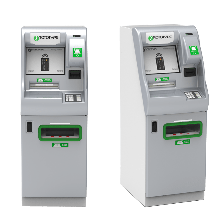 Self service kiosk for deposit and print statement